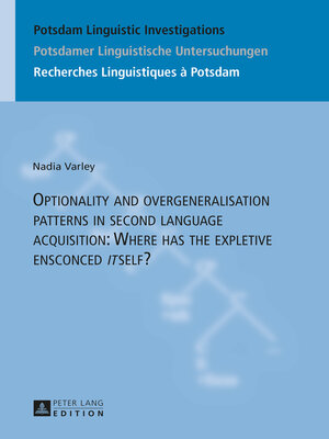 cover image of Optionality and overgeneralisation patterns in second language acquisition